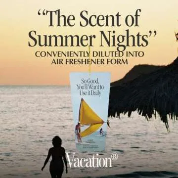 Vacation After Sun Gel Hanging Air Freshener, World Famous Signature Scent, Deodorizer for Car, Home & Office (Pack of 3)