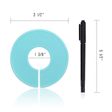 Caydo 24 Colorful Clothing Size Dividers for Closet Organization