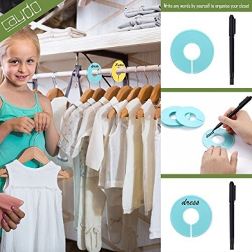 Caydo 24 Colorful Clothing Size Dividers for Closet Organization