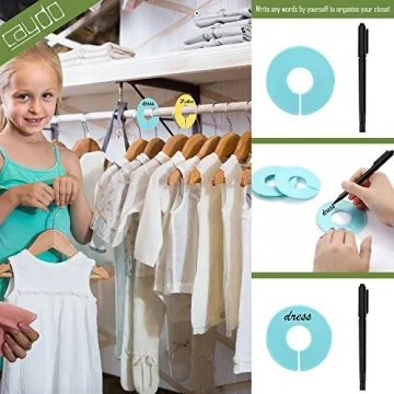 Caydo 24 Colorful Clothing Size Dividers for Closet Organization