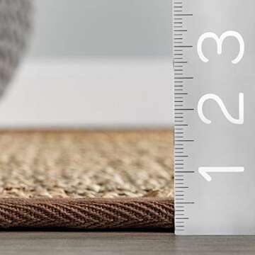 nuLOOM 8x10 Elijah Seagrass Area Rug - Eco-Friendly Natural Fiber Rug for Modern Homes