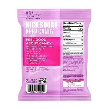 SmartSweets Red Twists, 1.8oz (Pack of 6), Licorice Gummy Candy with Low Sugar (2g), Low Calorie (11...