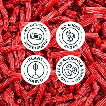 SmartSweets Red Twists, 1.8oz (Pack of 6), Licorice Gummy Candy with Low Sugar (2g), Low Calorie (110), No Artificial Sweeteners, Plant-Based, Gluten-Free, Healthy Snack for Kids & Adults