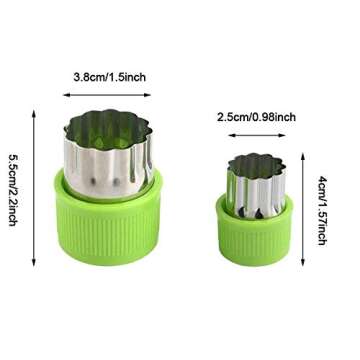 12 Pcs Stainless Steel Cookie & Vegetable & Fruit Cutters Shapes Sets, Mini Cookie Stamp Mold, Sandw...