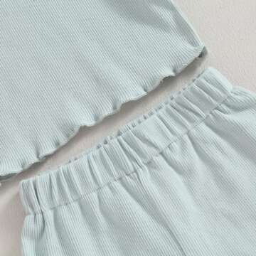 Kupretty Baby Girls Summer Clothes Set, 2-Piece Outfit