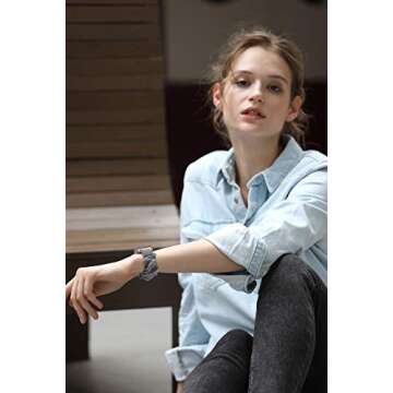 Stylish TOYOUTHS 3 PCS Apple Watch Scrunchie Band