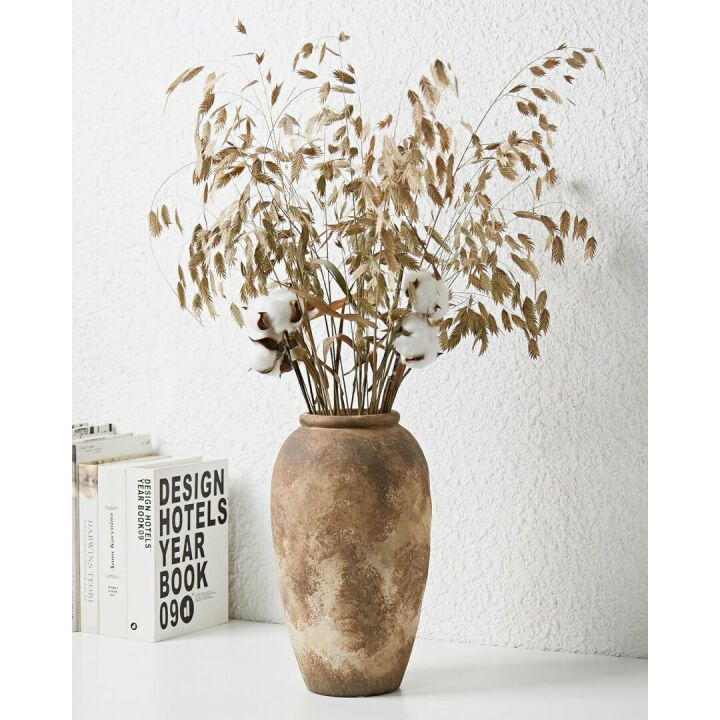 Wabi-Sabi Ceramic Flower Vase - Rustic Vintage Decor