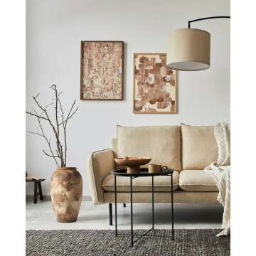 Wabi-Sabi Ceramic Flower Vase - Rustic Vintage Decor