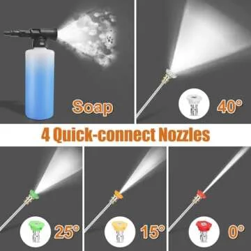 Electric Pressure Washer 5000PSIMax 3.5GPM Pressure Washer with 20 Ft Hose 16.3 Ft Power Cord, Makin...