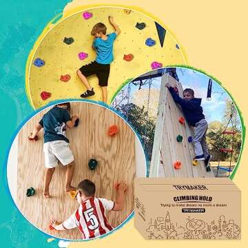 Trymaker Rock Climbing Holds, 30PCS Climbing Wall Set for Kids and Adults
