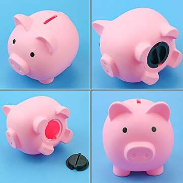 Fireboomoon Cute Pig Money Bank for Kids and Adults