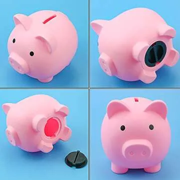 Fireboomoon Cute Pig Money Bank for Kids and Adults