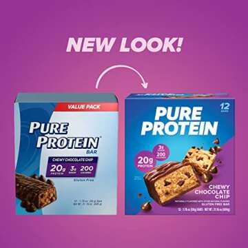 Pure Protein Bars, High Protein, Nutritious Snacks to Support Energy, Low Sugar, Gluten Free, Chewy ...