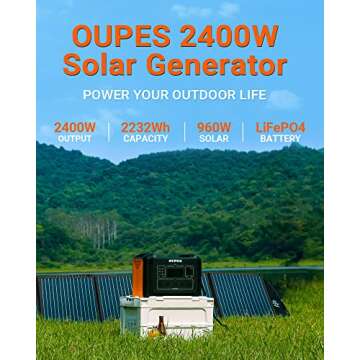 OUPES 2400W Portable Power Station - Ultimate Solar Power Solution for RV and Camping