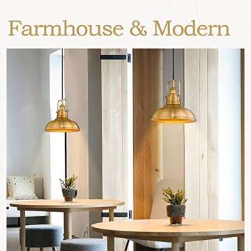 Zeyu Industrial Farmhouse Pendant Lights - 2 Pack