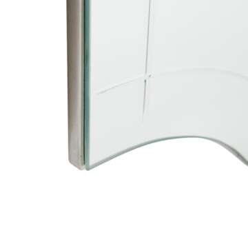 Howard Elliott Whitby Frameless Silver Scalloped Full Length Mirror for Wall, Elegant Champagne Finish Frameless Wall Hanging Mirror, Accent Vanity Mirror for Living Room & Entryway 60 x 20 inch