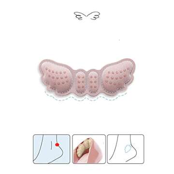 InfantLY Bright 2Pair High Heel Insoles Butterfly Adjust Size Heel Liner Grips Protector Sticker Heel Pad Foot Care Anti Keep Abreast Heel Pads