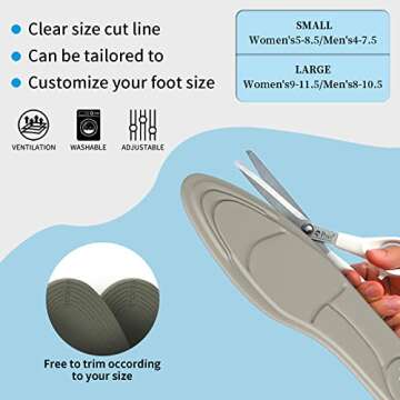 (3 Pairs) Shoe Insoles,Heel Insoles,Sponge Shoes Pads with Heel Grips Inserts,Heel Cushions,High Heel Inserts Great for Loose Shoes, Metatarsal or Arch Pain,Feet Sore Relief,Women 4.5-9.5.