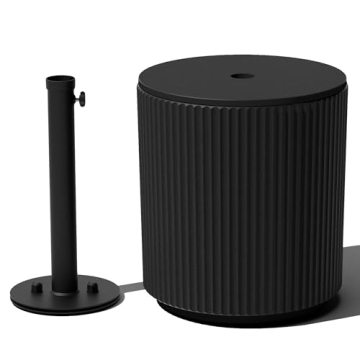 Veradek Umbrella Side Table - Outdoor Patio Table with Umbrella Hole for Porch/Patio | Durable Plast...