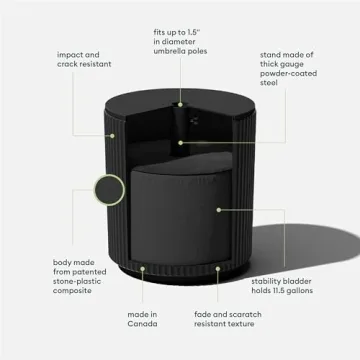 Veradek Umbrella Side Table with Durable Design for Outdoor Use