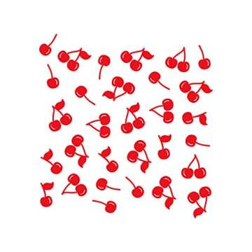 Vibrant Cherry Vinyl Wall Art Decals Set of 30 for Home Decor