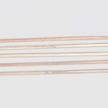 Ostart 5 Sets of 15 Sizes 8'' (20cm) Double Pointed Carbonized Bamboo Knitting Kits Needles Set (2.0mm - 10.0mm)