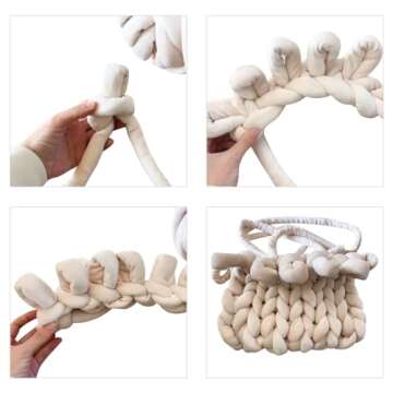 WKLOUYHE Handmade Woven Handbag for Trendy Women