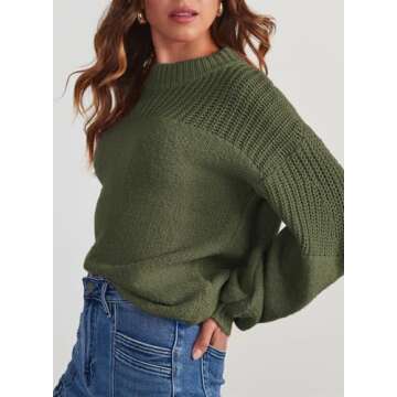 Dokotoo Fall Sweater for Women - Chic Knit Pullover Tops, Casual & Cozy Oversized Design