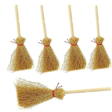 Mini Witches Broomsticks for Halloween Crafting and Decor