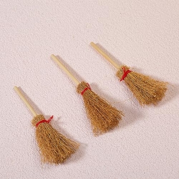 Mini Witches Broomsticks for Halloween Crafting and Decor