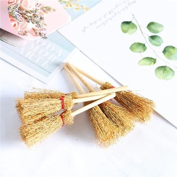 Mini Witches Broomsticks for Halloween Crafting and Decor