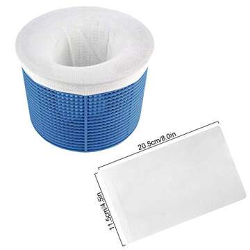 Aiglam Pool Skimmer Socks, 30-Pack Pool Basket Socks to Save Pumps, Filters, Baskets and Skimmers, f...