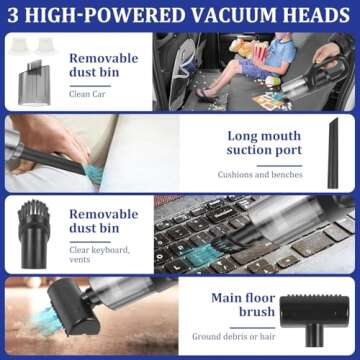 ITGOTI Handheld Car Vacuum Cordless - Compact & Powerful