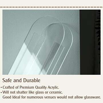 Acrylic Vase, Wedding Centerpieces, Home Decorations, Arch Shape Vase Modern Design (Iridescent)