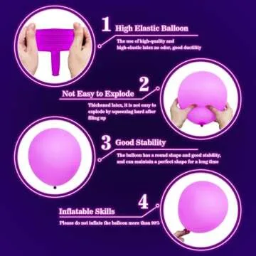 100 Pcs UV Neon Balloons for Glow Parties and Events