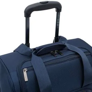 TPRC Smart Under Seat Carry-On Luggage with USB Charging Port, Navy Blue, Underseater 15-Inch