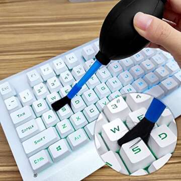 Medsuo 2pcs Air Blower with Soft Brush Manual Rubber Bulb Air Pump Dust Blower Cleaner for Camera Microscopes Telescope Eyepieces Guitars Filters Keyboards Records Cell Phones and Succulents