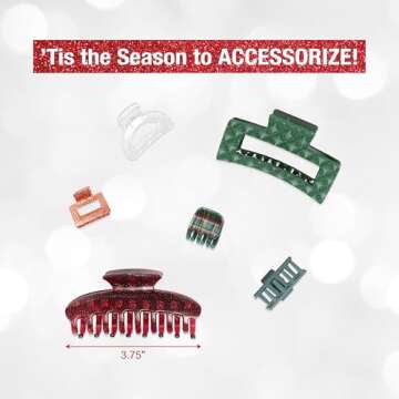 Scunci by Conair 6pk Claw Clips - hair accessories for girls and women - teen girl gifts trendy stuf...