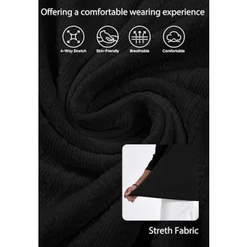 JMIERR Men's Long Sleeve Shirts Casual Crew Neck Old Money Pullover Christmas Sweater 2024 Fall Tee with Pocket, 2XL, Black