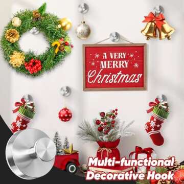 MOTAIPEAK Suction Cup Hooks for Shower,2Pcs Shower Hooks for Inside Shower,No Drill Towel Hooks for Bathroom Wall,Kitchen,Glass,Mirror,Tile to Hang Towels,Robes,Loofah-Silver