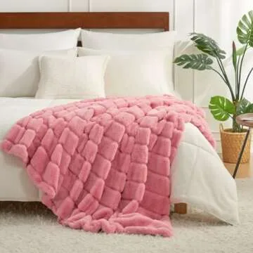 Cozy Bliss Faux Fur Throw Blanket for Winter Comfort