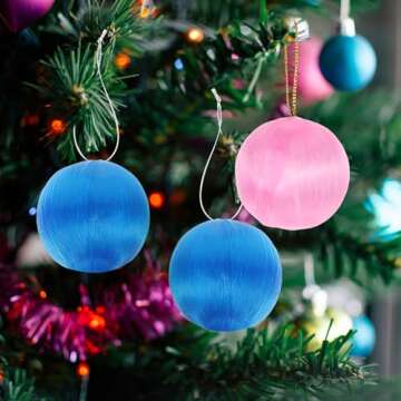PRETYZOOM 30pcs Colorful Christmas Ball Ornaments