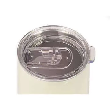 kate spade new york Insulated Bridal Stainless Steel Wine Tumbler, 16 Ounce Double Wall Tumbler for Bride to Be, Stemless Travel Cup with Lid, Miss to Mrs. (White)