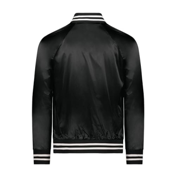 Augusta Sportswear Satin Baseball Jacket - Black/White