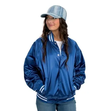 Augusta Sportswear Satin Baseball Jacket - Black/White