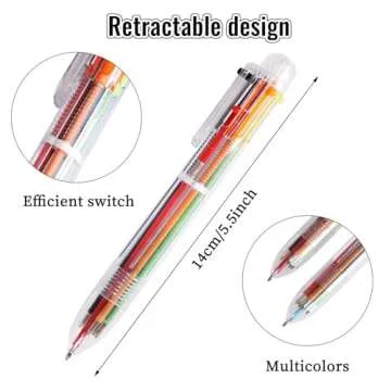 Vibrant JPSOR Multicolor Ballpoint Pens - 36 Pack Fun!