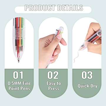 Vibrant JPSOR Multicolor Ballpoint Pens - 36 Pack Fun!