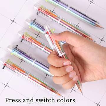 Vibrant JPSOR Multicolor Ballpoint Pens - 36 Pack Fun!