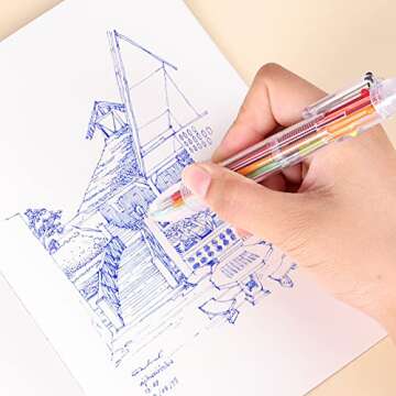 Vibrant JPSOR Multicolor Ballpoint Pens - 36 Pack Fun!