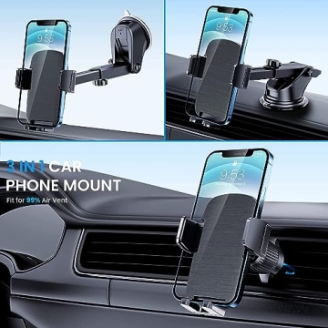 TICILFO Car Phone Mount for All Smartphones - Universal Holder